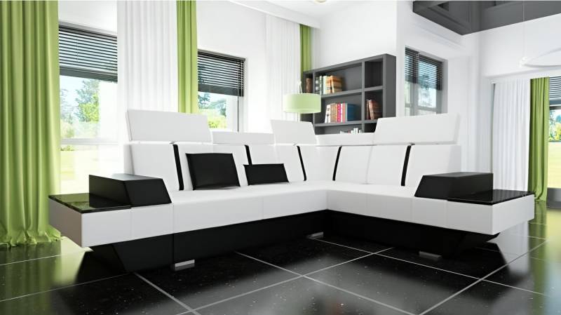 JVmoebel Ecksofa Design-Ledersofa mit USB und Polster – Moderne Eckcouch, Made in Europa JVmoebel Ecksofa Design-Ledersofa mit USB und Polster – Moderne Eckcouch, Made in Europa von JVmoebel