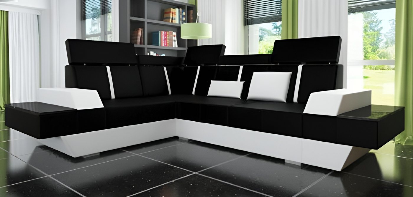 JVmoebel Ecksofa Design-Ledersofa mit USB und Polster – Moderne Eckcouch, Made in Europa JVmoebel Ecksofa Design-Ledersofa mit USB und Polster – Moderne Eckcouch, Made in Europa von JVmoebel