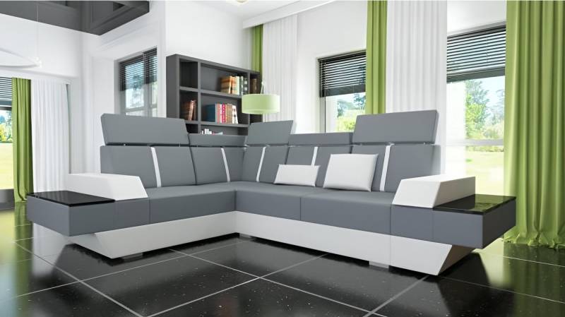 JVmoebel Ecksofa Design-Ledersofa mit USB und Polster – Moderne Eckcouch, Made in Europa JVmoebel Ecksofa Design-Ledersofa mit USB und Polster – Moderne Eckcouch, Made in Europa von JVmoebel