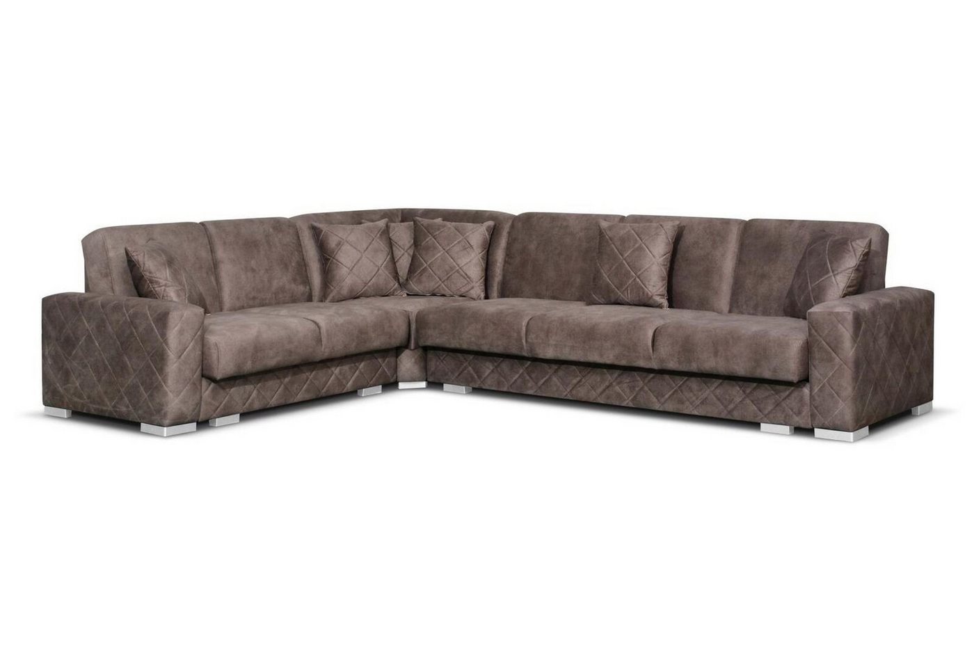 JVmoebel Ecksofa Design Sofa Ecksofa Samt Wohnlandschaft Möbel Couch L-Form Schlafsofa, Mit Bettfunktion von JVmoebel