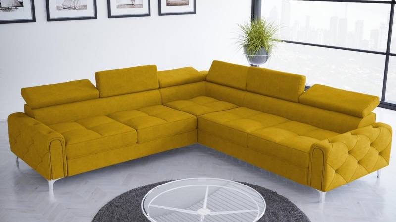 JVmoebel Ecksofa Design Sofa L-Form – Eckcouch mit Polsterung & Funktion Textil, Made in Europa von JVmoebel