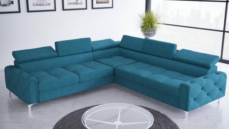 JVmoebel Ecksofa Design Sofa L-Form – Eckcouch mit Polsterung & Funktion Textil, Made in Europa von JVmoebel