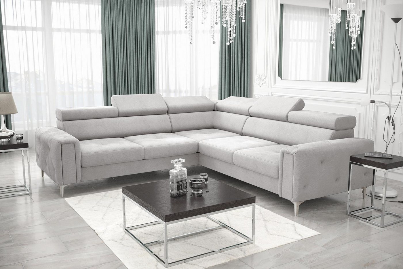 JVmoebel Ecksofa Design Sofa L-Form – Eckcouch mit Polsterung & Funktion Textil, Made in Europa von JVmoebel