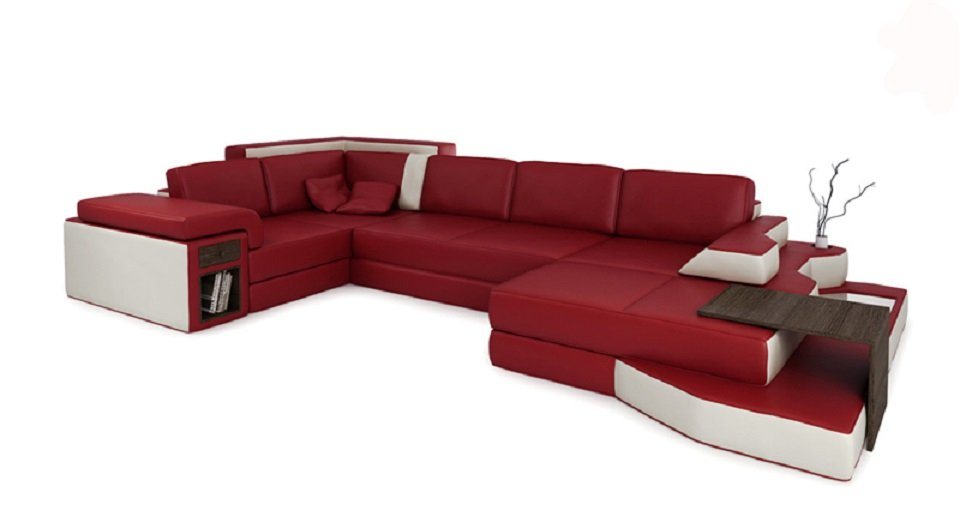 JVmoebel Ecksofa Design Sofa U Form Leder Wohnlandschaft Couch Polster Sitz, Made in Europe von JVmoebel