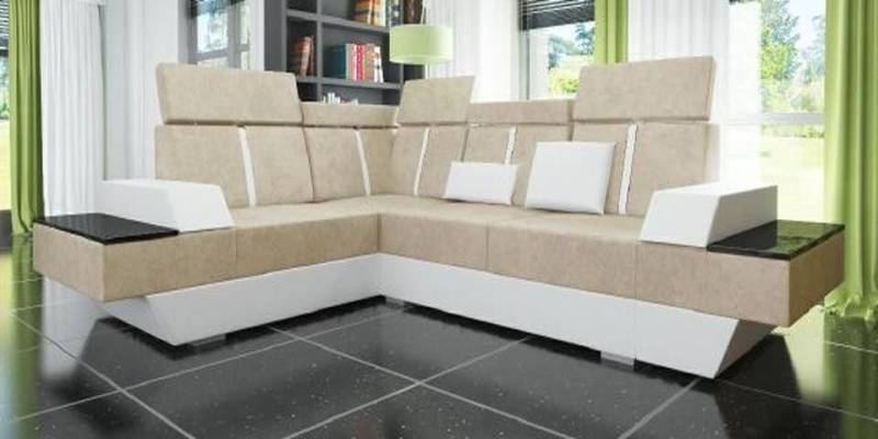 JVmoebel Ecksofa Design Wohnlandschaft Sofa Ecksofa USB Stoff Textil Leder, 1 Teile, Made in Europa von JVmoebel