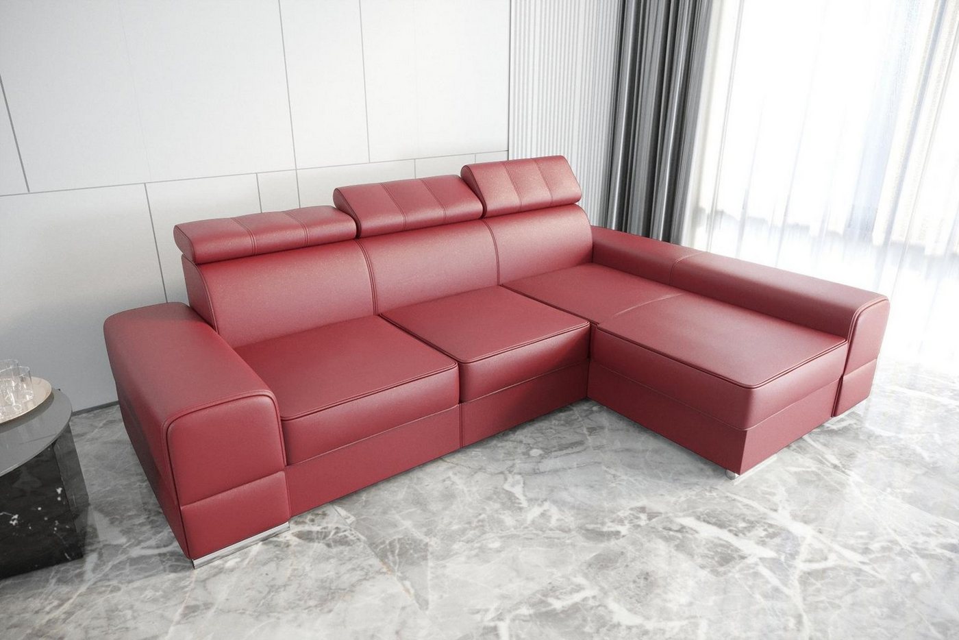 JVmoebel Ecksofa Designer Beiges Ecksofa L-Form Luxus Couch Wohnzimmer Möbel Neu, Made in Europe von JVmoebel