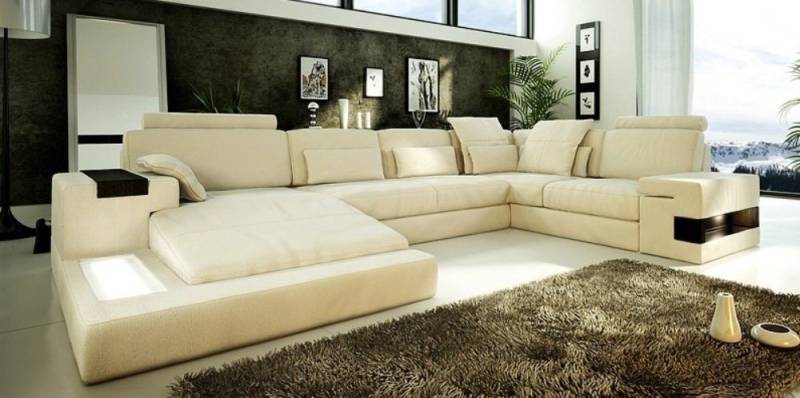 JVmoebel Wohnlandschaft Designer Beiges Sofa Couch Polster Wohnlandschaft Sofas Couchen, Made in Europa von JVmoebel