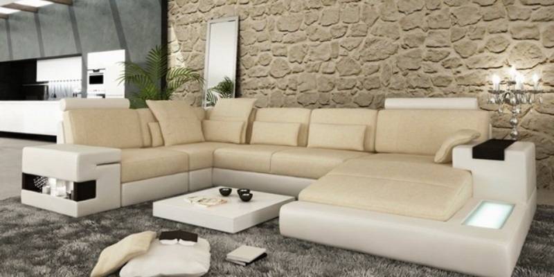 JVmoebel Wohnlandschaft Designer Beiges Sofa Couch Polster Wohnlandschaft Sofas Couchen, Made in Europa von JVmoebel