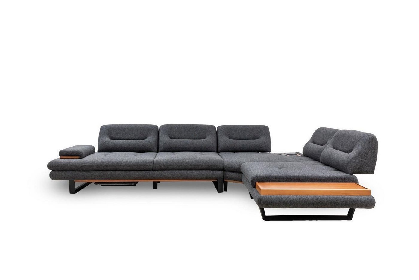 JVmoebel Ecksofa Designer Ecksofa L-form Luxus Grau Möbel für Wohnzimmer Wohnlandschaft, 1 Teile, Made in Europa von JVmoebel