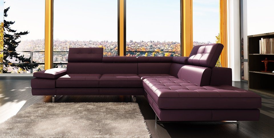JVmoebel Ecksofa Designer Ledersofa Sofa Couch Polsterecke Wohnlandschaft Sofas, Made in Europe von JVmoebel