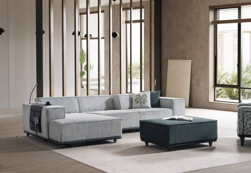 JVmoebel Ecksofa Designer Relaxsofa Moderne Eckcouch Polsterhocker Garnitur JVmoebel Ecksofa Designer Relaxsofa Moderne Eckcouch Polsterhocker Garnitur von JVmoebel