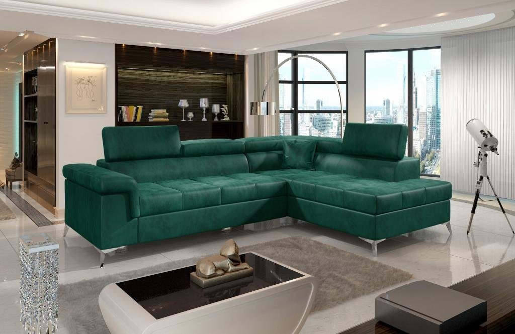 JVmoebel Ecksofa Designer Schwarzes Ecksofa Luxus Polstermöbel Couch Neu, Made in Europe von JVmoebel