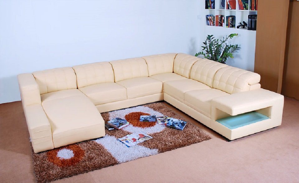 JVmoebel Ecksofa Designer Sofa Couch Ecksofa mit Hocker Polster Garnitur, Made in Europe von JVmoebel