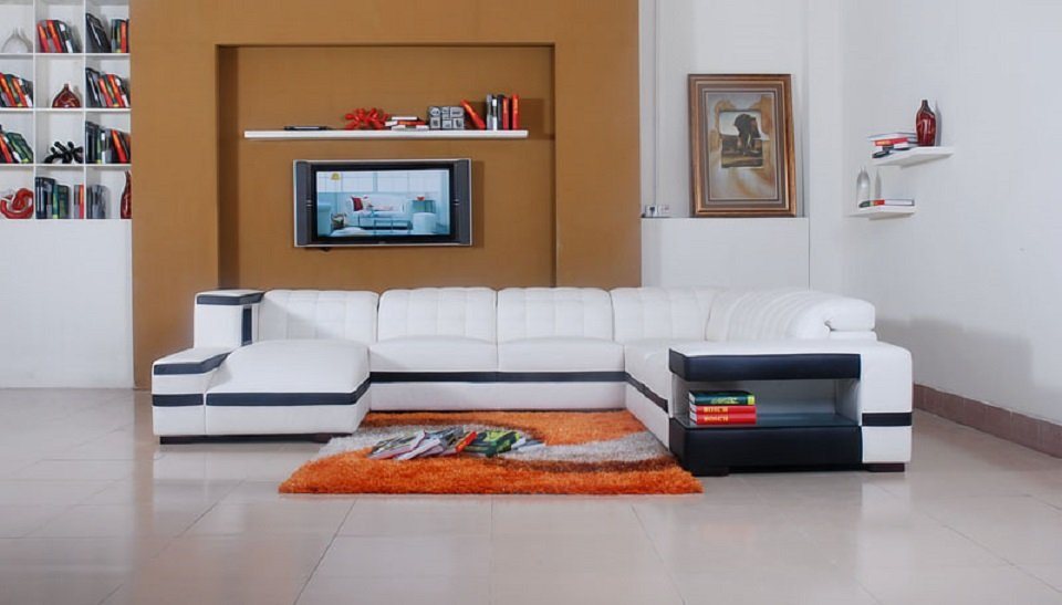 JVmoebel Ecksofa Designer Sofa Couch Ecksofa mit Hocker Polster Garnitur, Made in Europe von JVmoebel