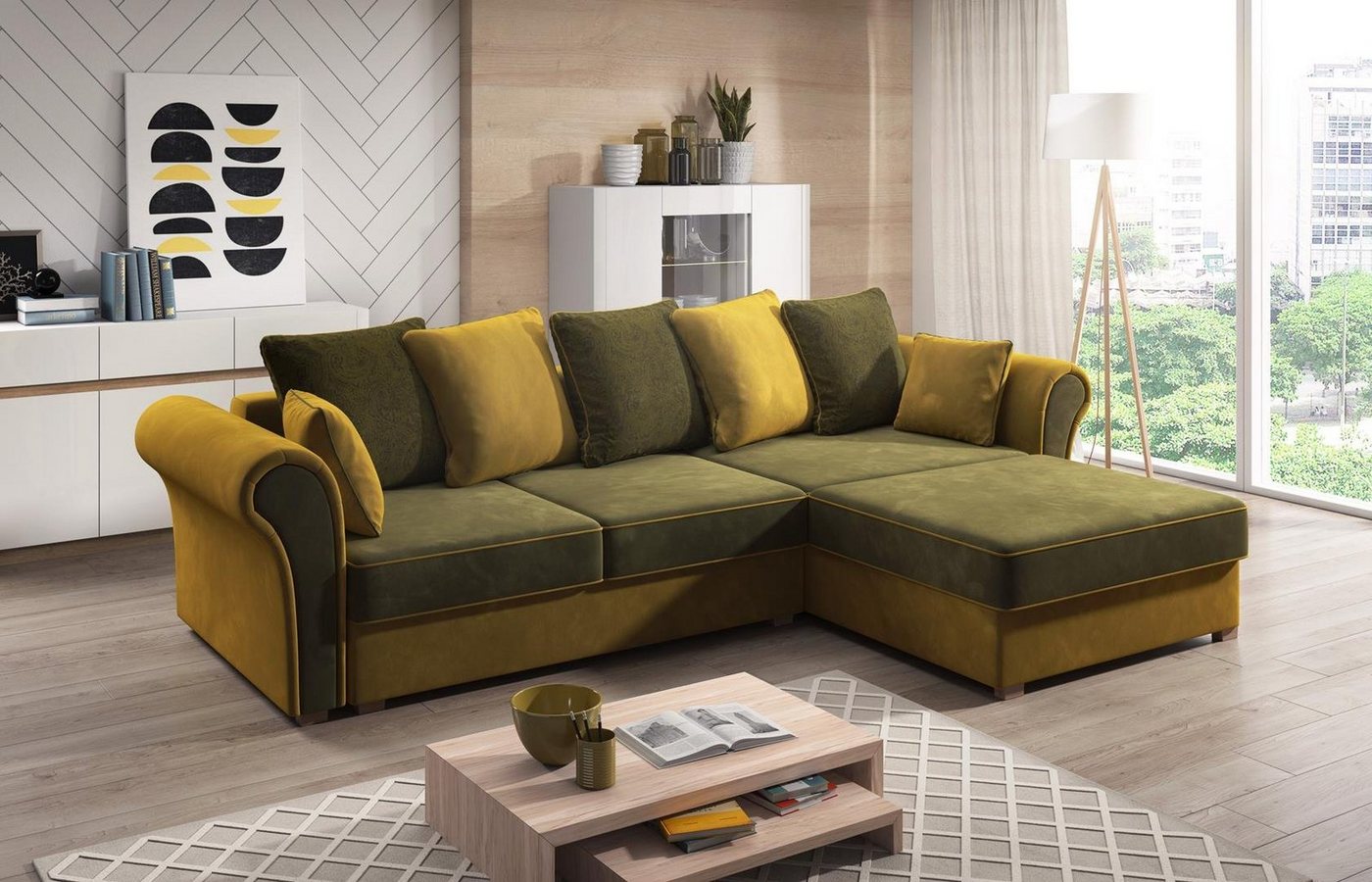 JVmoebel Ecksofa Designer Wohnlandschaft L-Form Couch Ecksofa Polster Garnitur, Made in Europe von JVmoebel