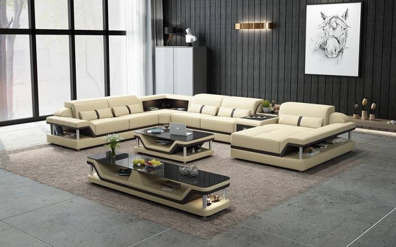 JVmoebel Ecksofa Designer Wohnlandschaft U-Form Couch Ecksofa Polster, Made in Europe von JVmoebel