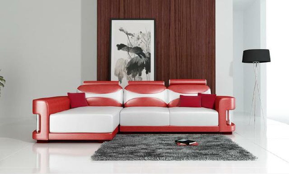 JVmoebel Ecksofa Wohnlandschaft mit USB, Leder, Polster – günstige Ecksofa-Garnitur, Made in Europa von JVmoebel