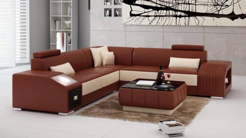 JVmoebel Ecksofa Eckcouch aus Leder in Braun - Stilvolle Wohnlandschaft, Made in Europa JVmoebel Ecksofa Eckcouch aus Leder in Braun - Stilvolle Wohnlandschaft, Made in Europa von JVmoebel