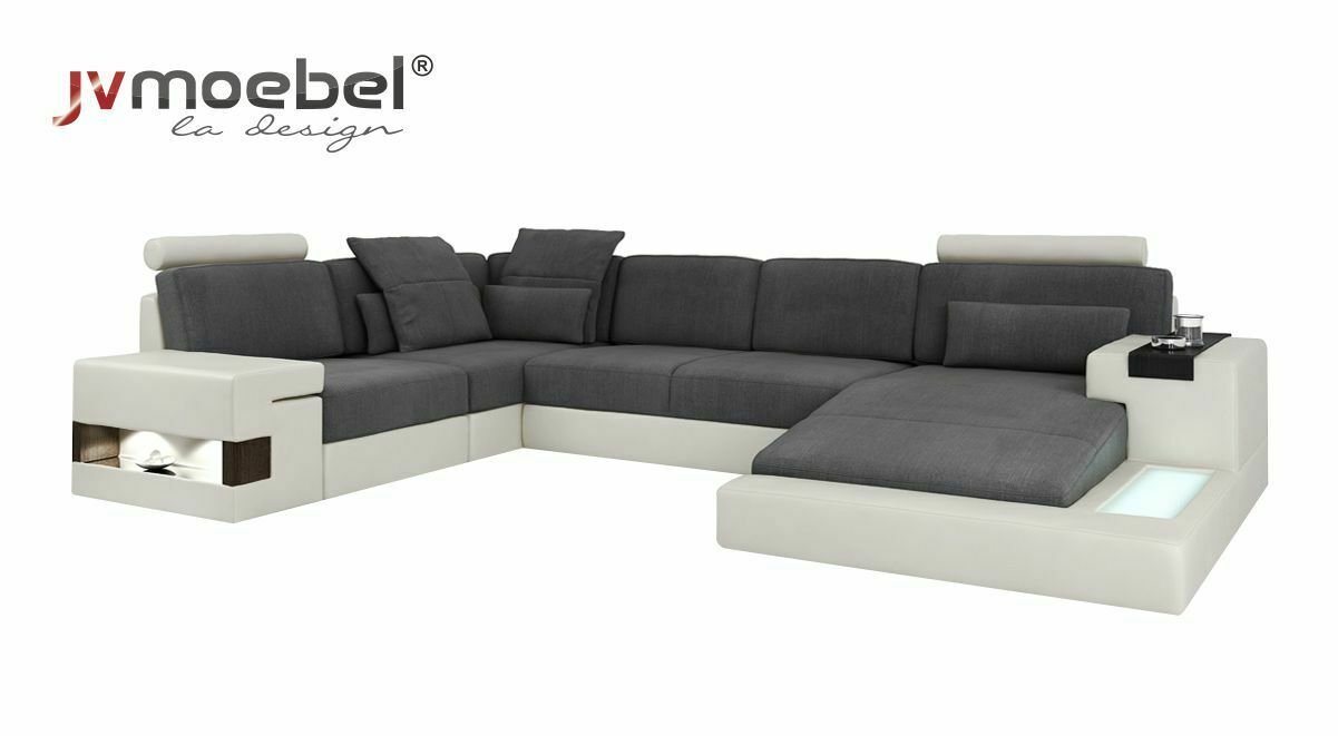 JVmoebel Ecksofa Ecke Ecksofa U-Form Wohnlandschaft Sofa Couch Polster Stoff, Made in Europe von JVmoebel