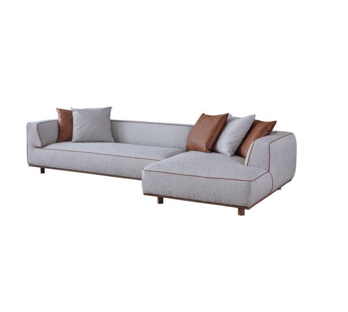 JVmoebel Ecksofa Eckgarnitur Couch Sofa Couchen Sets Grau Ecksofa Eckgruppe Couch, 1 Teile, Made in Europa von JVmoebel