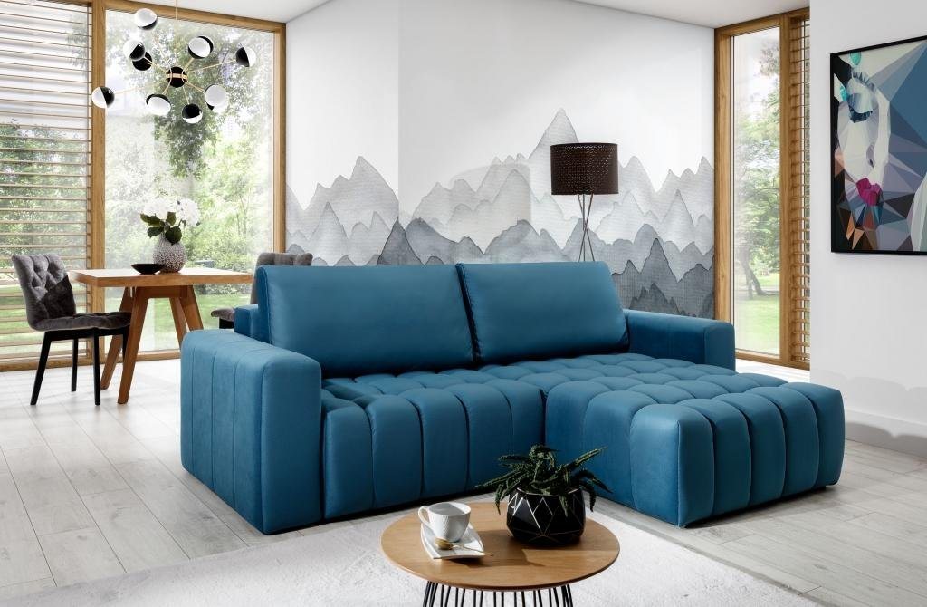 JVmoebel Ecksofa Ecksofa Grau Stoff L Form Couch Design Couch Polster Textil, Made in Europe von JVmoebel