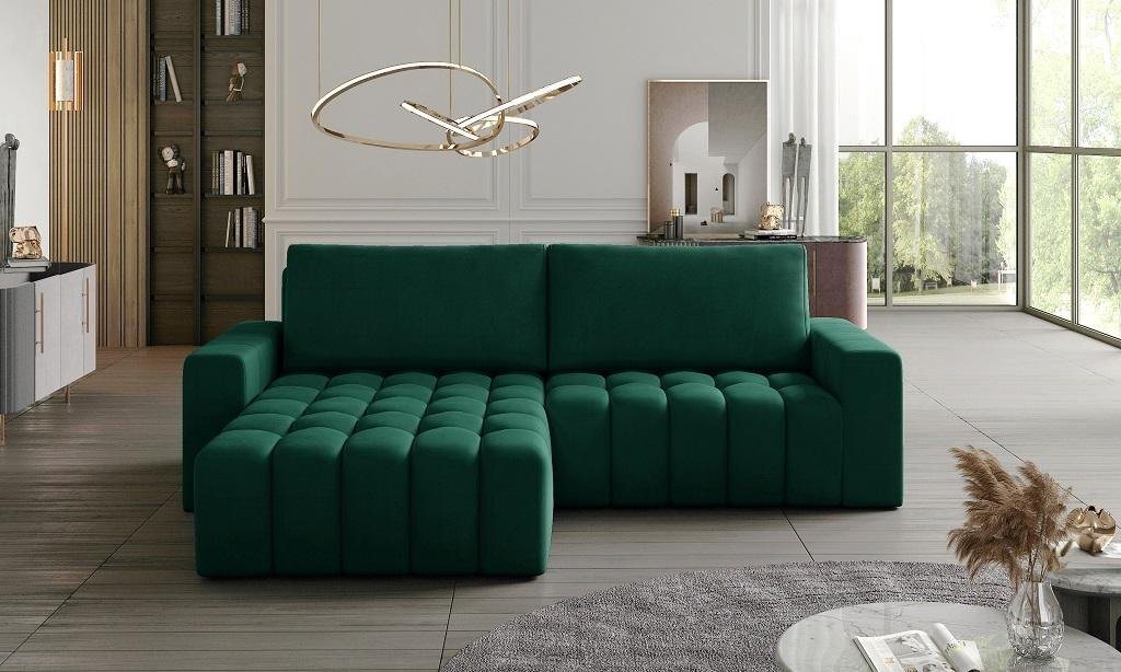 JVmoebel Ecksofa Ecksofa Grau Stoff L Form Couch Design Couch Polster Textil, Made in Europe von JVmoebel