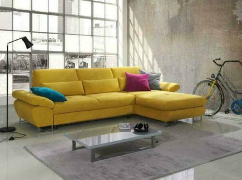 JVmoebel Ecksofa Ecksofa Kasten+Bett Eck Wahl Leder Stoff Polster Textil Modern, Made in Europa von JVmoebel