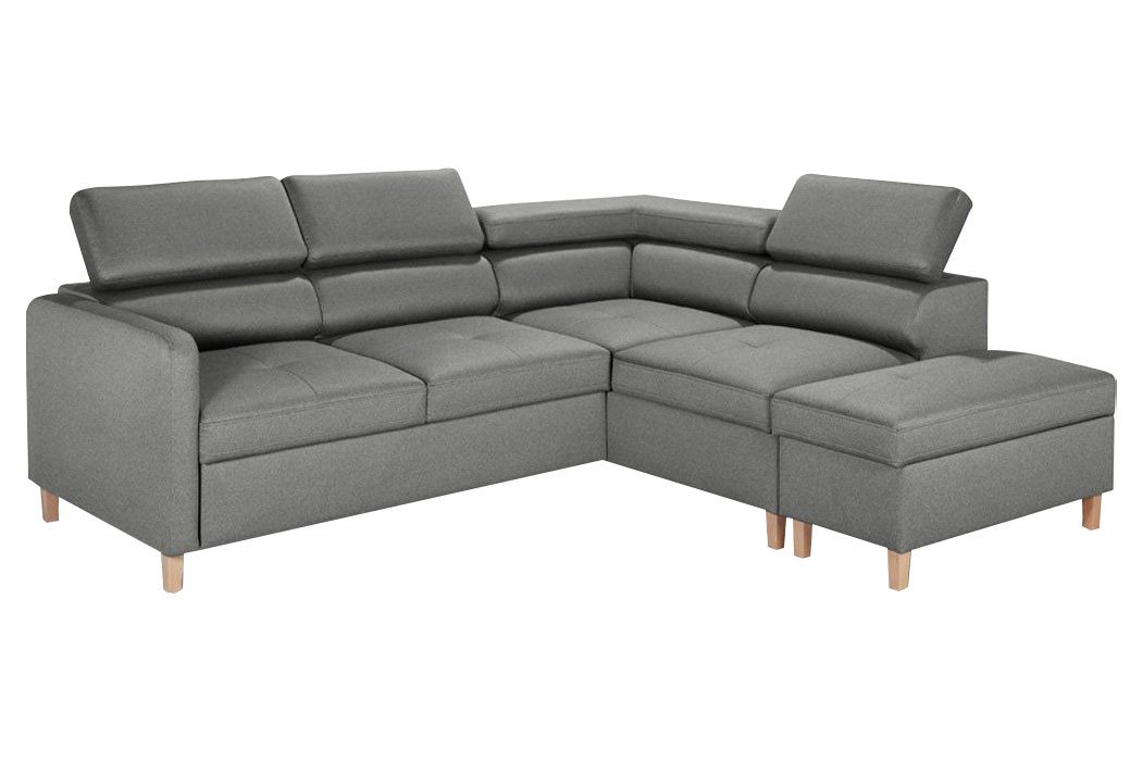 JVmoebel Ecksofa Ecksofa L-Form Bettfunktion Couch Design Polster Textil, Made in Europe von JVmoebel