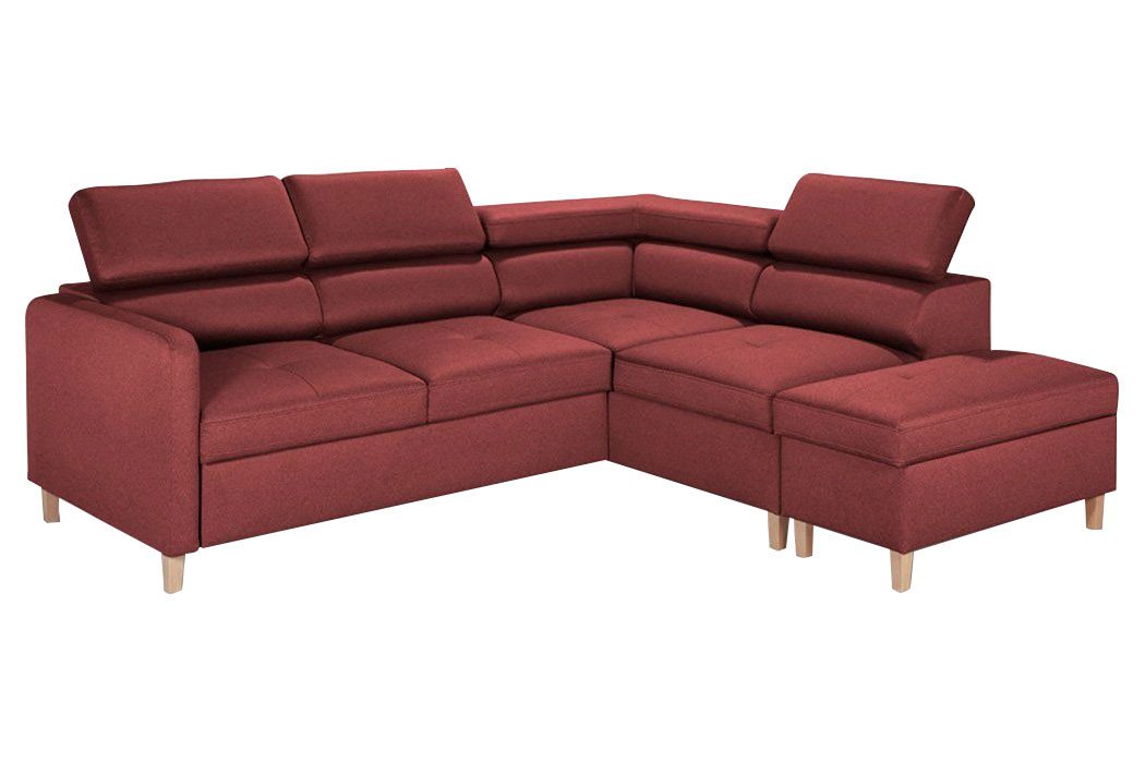 JVmoebel Ecksofa Ecksofa L-Form Bettfunktion Couch Design Polster Textil, Made in Europe von JVmoebel