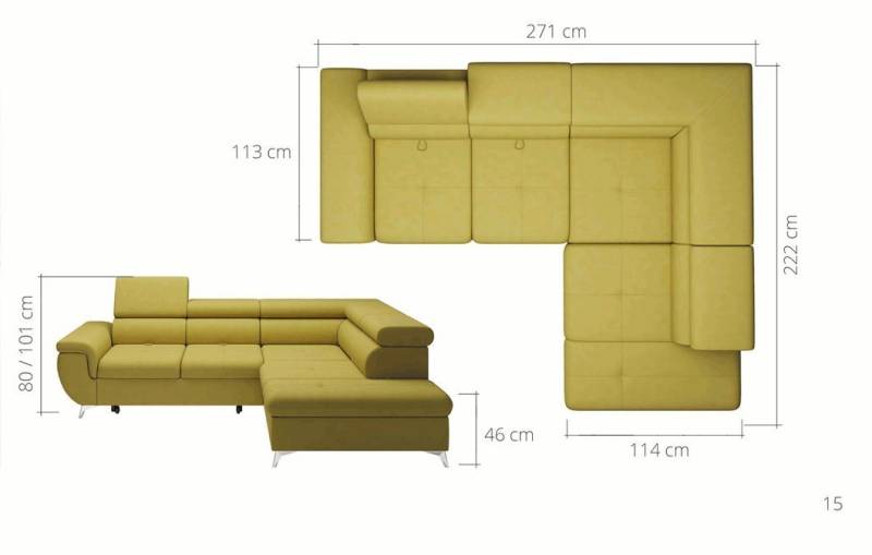 JVmoebel Ecksofa Ecksofa L-Form Design Sofa Ecksofa Couch Leder Modern Polster Sofas, Made in Europa von JVmoebel
