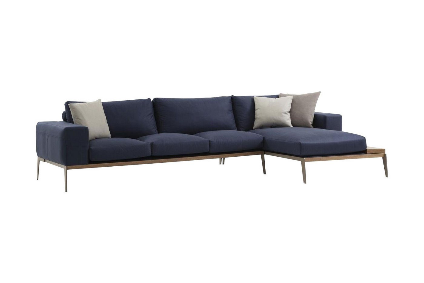 JVmoebel Ecksofa Ecksofa L-Form Sofa Wohnzimmer Grau Modern Stoff Sofas Sitzer Design, 2 Teile, Made in Europa von JVmoebel