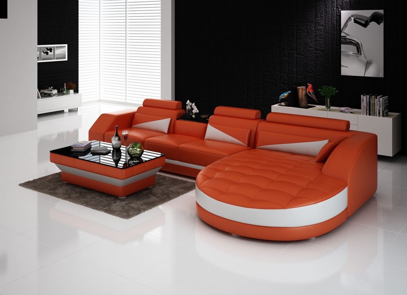 JVmoebel Ecksofa Ecksofa L-Form Wohnlandschaft Designer Sofa Couch Polster Sitz Leder von JVmoebel