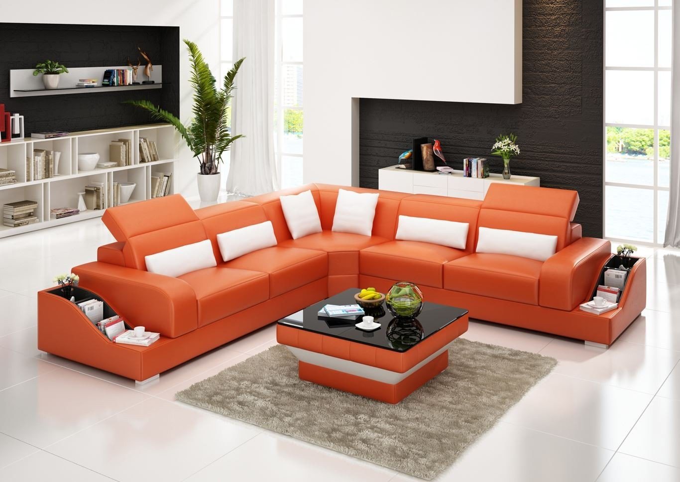 JVmoebel Ecksofa Ecksofa Leder Sofa Couch Polster Eck Sitz Wohnlandschaft Garnitur, Made in Europe von JVmoebel