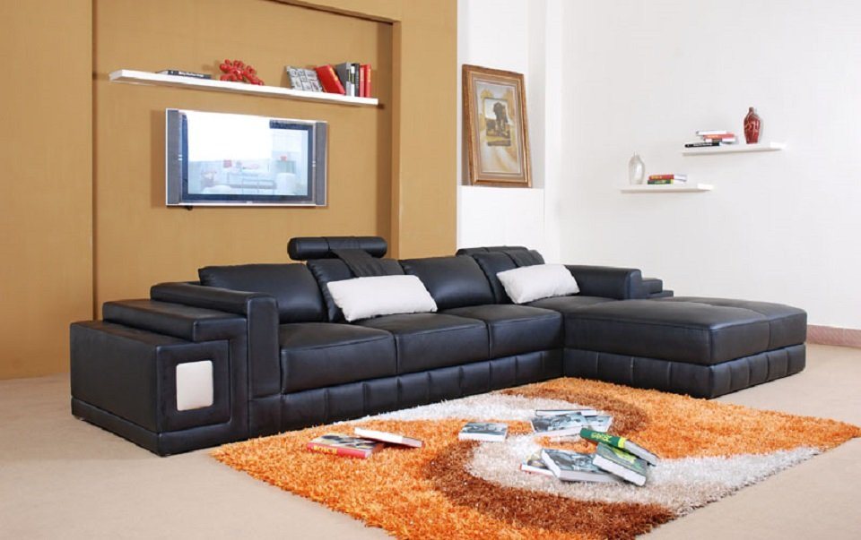 JVmoebel Ecksofa Ecksofa Leder Sofa Couch Polster Eck Sitz Wohnlandschaft L-Form Sofas von JVmoebel