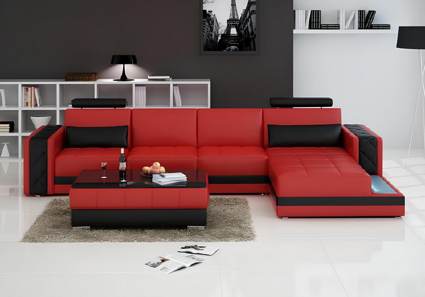 JVmoebel Ecksofa Ledersofa Big XXL U Form Wohnlandschaft Relax Sofa Couch, Made in Europa JVmoebel Ecksofa Ledersofa Big XXL U Form Wohnlandschaft Relax Sofa Couch, Made in Europa von JVmoebel