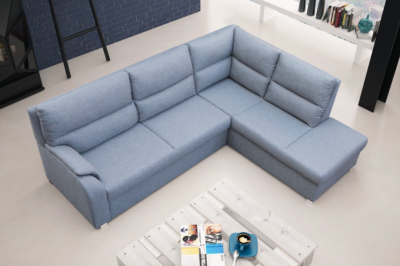 JVmoebel Ecksofa Ecksofa Schlafcouch Polstersofa Wohnlandschaft Couchen, Made in Europa von JVmoebel