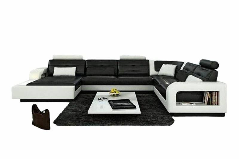 JVmoebel Ecksofa Ecksofa Sofa Couch Polster Wohnlandschaft Leder SOFORT, 1 Teile, Made in Europa von JVmoebel