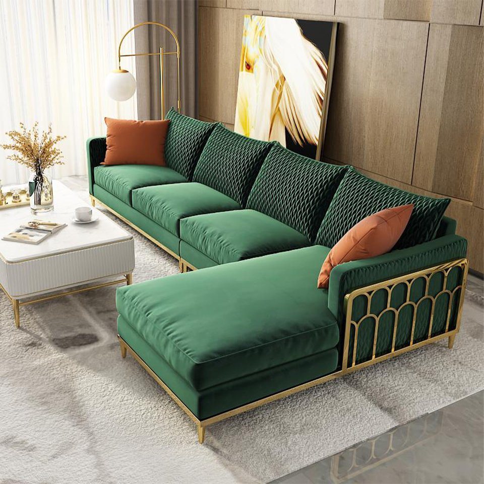 JVmoebel Ecksofa Ecksofa Stoff LForm Couch Design Polster Eck Modern, Made in Europe von JVmoebel