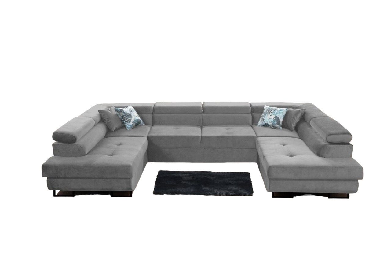 JVmoebel Ecksofa Ecksofa Stoff U-Form Couch Design Polster Textil Eck Modern Sofa, Made in Europe von JVmoebel