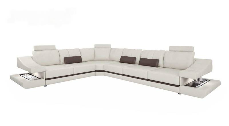 JVmoebel Ecksofa Ecksofa Weiß aus Leder/Textil - Schlafsofa mit Funktionen, Made in Europa JVmoebel Ecksofa Ecksofa Weiß aus Leder/Textil - Schlafsofa mit Funktionen, Made in Europa von JVmoebel