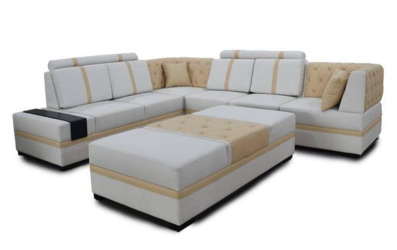 JVmoebel Ecksofa Ecksofa mit Hocker - Designer Polsterung für Wohnzimmer 2 Teile, 2 Teile, Made in Europa JVmoebel Ecksofa Ecksofa mit Hocker - Designer Polsterung für Wohnzimmer 2 Teile, 2 Teile, Made in Europa von JVmoebel