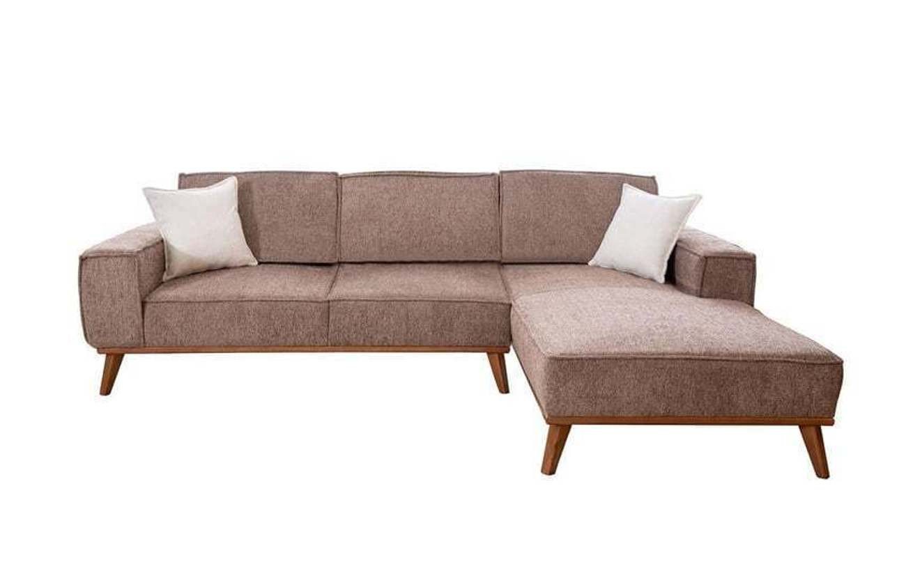 JVmoebel Ecksofa Einfarbiges Ecksofa Wohnzimmer Polstersofa Designer Textil Luxus, 1 Teile, Made in Europa von JVmoebel