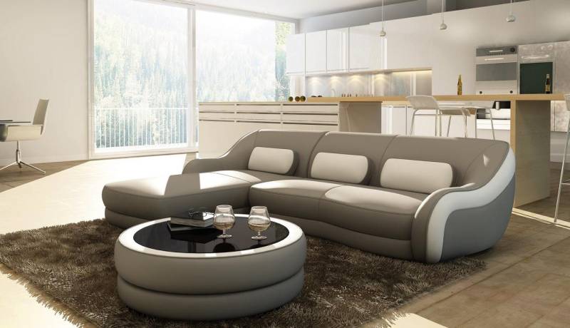 JVmoebel Ecksofa Elegantes graues L-Form Ledersofa Designer Couch Neuheit, Made in Europa JVmoebel Ecksofa Elegantes graues L-Form Ledersofa Designer Couch Neuheit, Made in Europa von JVmoebel