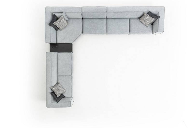 JVmoebel Ecksofa Grau Polstersofa in L-Form für modernes Wohnzimmer Design, Made in Europa von JVmoebel