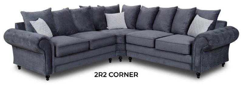 JVmoebel Ecksofa Graues L-Form Sofa aus Textil – Stilvolles Polstermöbel, Made in Europa von JVmoebel