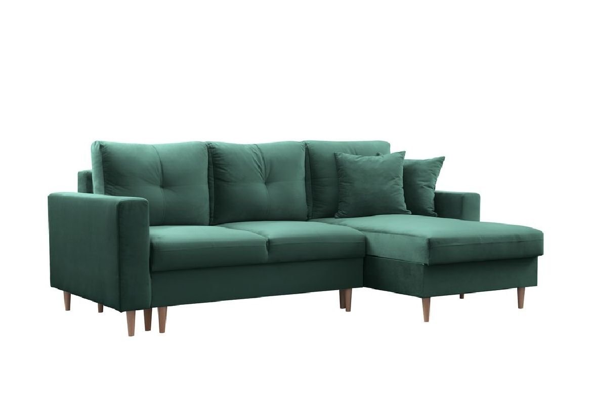 JVmoebel Ecksofa Graues Möbel Sofa Designer Bettfunktion Wohnlandschaft Schlafsofa, Mit Bettfunktion von JVmoebel