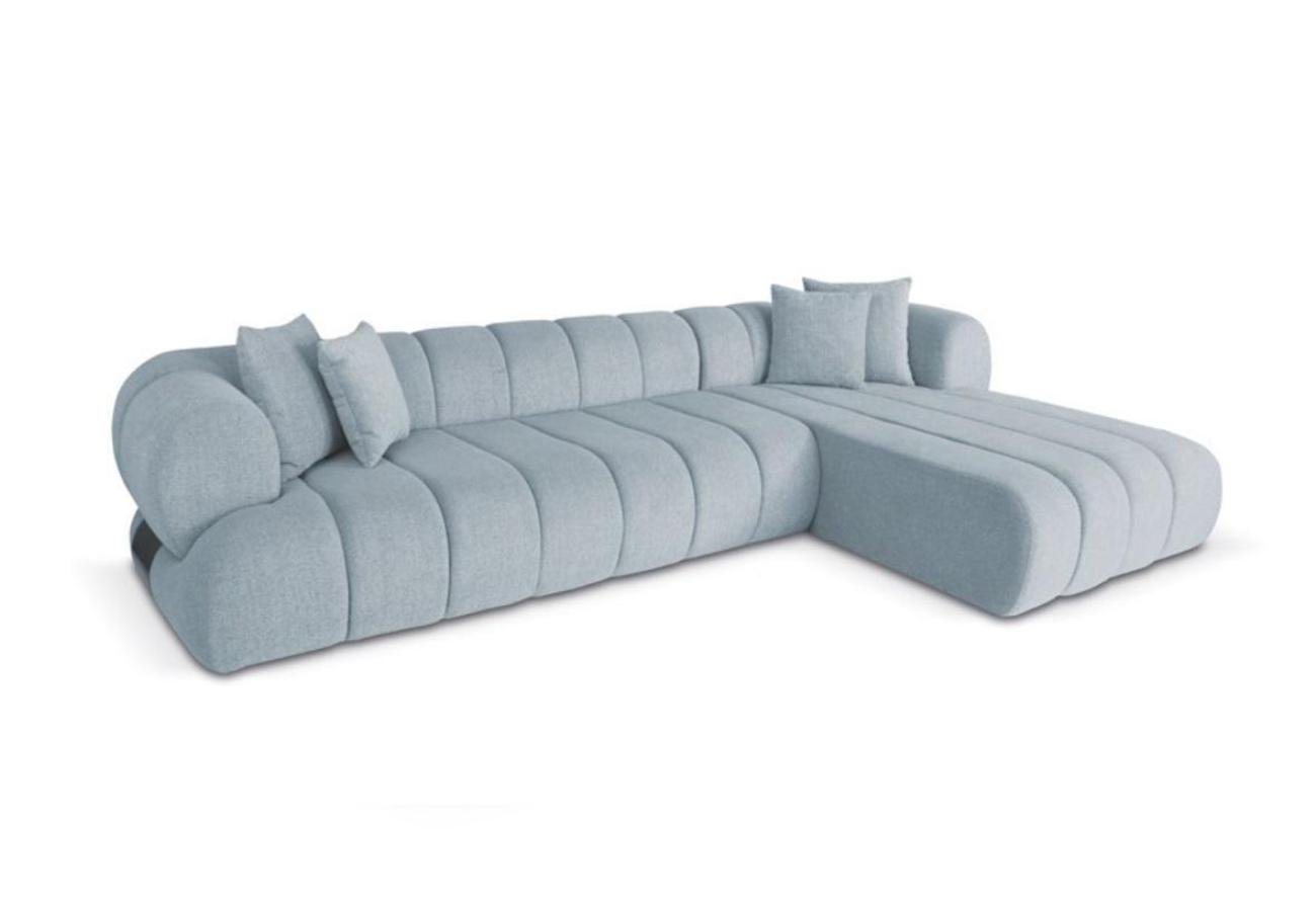 JVmoebel Ecksofa Graues Stoff Ecksofa L-Form Couch Designer Polster Holzgestell, 1 Teile, Made in Europa von JVmoebel