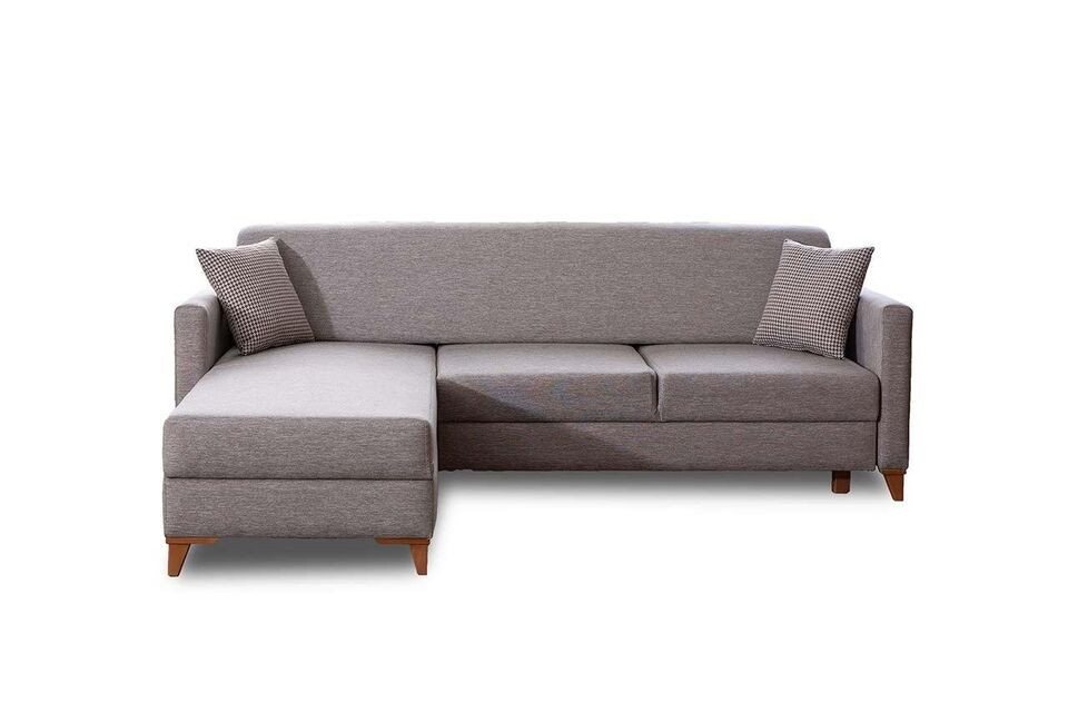 JVmoebel Ecksofa Hellgraues Stoffsofa Wohnzimmer Designer Couch Luxuriöses Ecksofa, 1 Teile, Made in Europa von JVmoebel