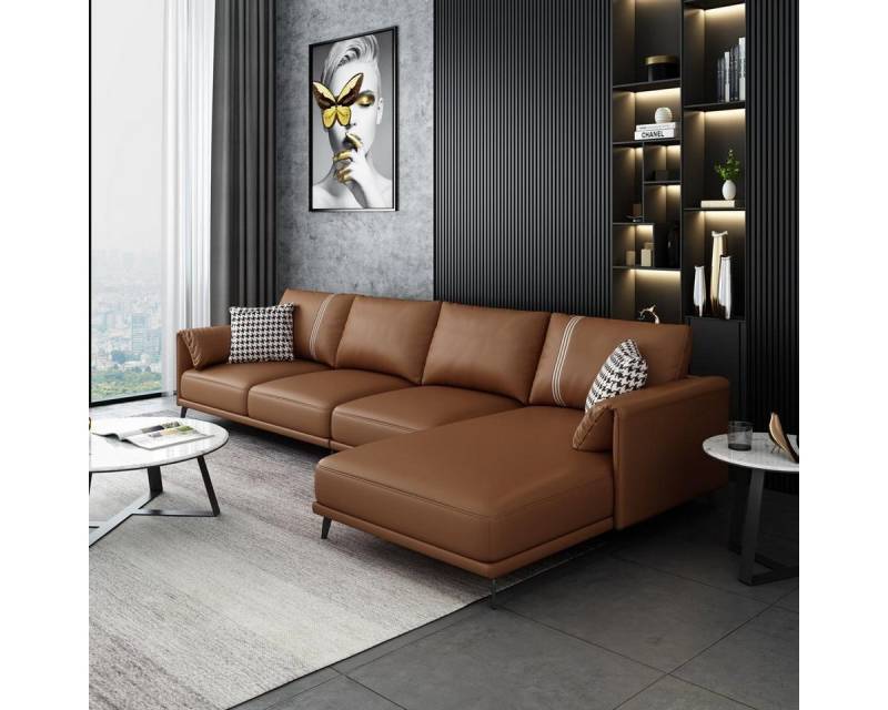 JVmoebel Ecksofa Hochwertige Eckcouch Wohnlandschaft Ecksofa L-Form Leder Couch, Made in Europa von JVmoebel