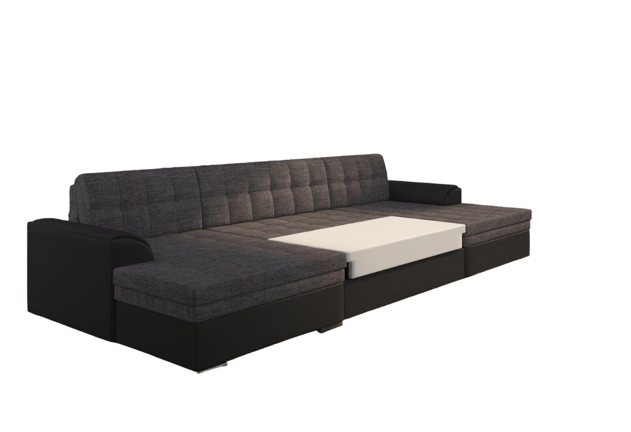 JVmoebel Ecksofa Klassisch Design Ecksofa Bettfunktion Couch Leder Textil Sofas sofort, 1 Teile, Made in Europa von JVmoebel